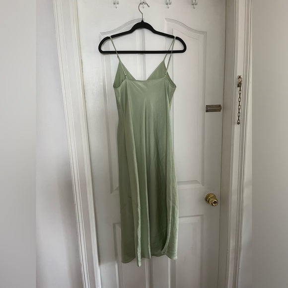 Aritzia Midi Only Slip Dress - Sage - Picture 2 of 3